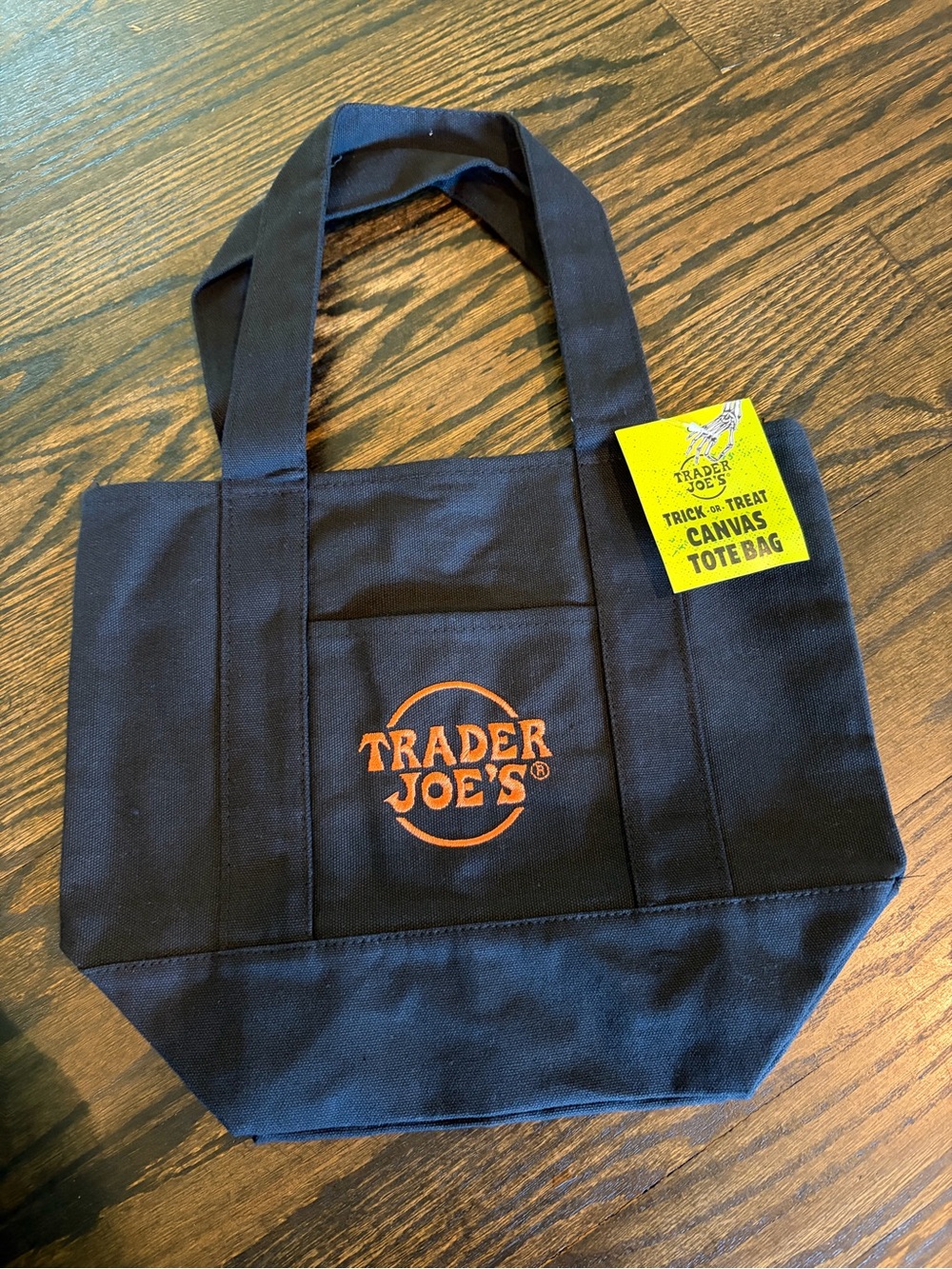 Trader Joe’s  Canvas Tote Bag with Orange Logo - small sized halloween tote